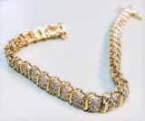 10KT YELLOW GOLD DIAMOND BRACELET