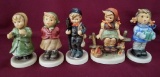 LOT OF 5 HUMMEL GOEBEL GERMAN FIGURINES