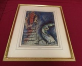 GOLD FRAMED CHAGALL ARTWORK