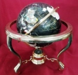 STONE GLOBE ON STAND & COMPASS