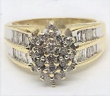 10KT YELLOW GOLD DIAMOND RING