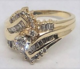 14KT YELLOW GOLD DIAMOND RING