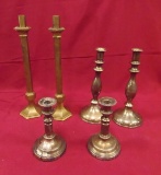 LOT OF (3) PAIRS OF CANDLE HOLDERS