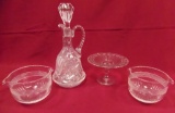 LOT OF (4) CRYSTAL PIECES