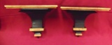 PAIR OF BLACK & GOLD SCONCES