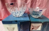 LOT OF (2) MARQUIS CRYSTAL BOWLS WITH THEIR BOXES