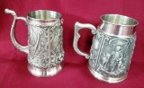 PAIR OF NICE DETAILED BEER STEINS