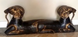 BLACK & GOLD EGYPTIAN GOATS WOOD CARVING