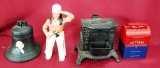 LOT OF 4 CAST IRON COLLECTIBLE BANKS