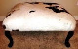 COWHIDE OTTOMAN