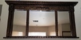 METAL FRAMED ORNATE EGYPTIAN WALL  MIRROR