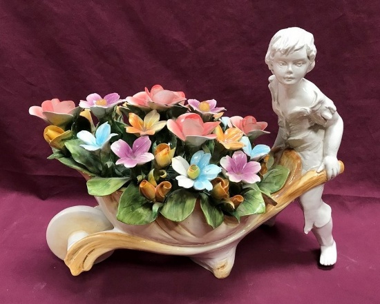 CAPODIMONTE FLOWER CART CART