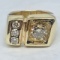 14KT YELLOW GOLD 1.35CTS DIAMOND NUGGET RING
