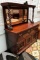 GORGEOUS ANTIQUE MAHOGANY SIDEBOARD WITH MIRRORED BACK