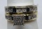 10KT YELLOW GOLD DIAMOND RING SET 4.3GRS