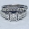 18KT WHITE GOLD 2.70CTS DIAMOND RING SET