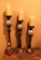 LOT OF THREE HOME DCOR CANDLEHOLDER W/ CANDLES