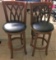 PAIR  OF SWIVEL BARSTOOLS