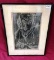 BLACK & WHITE SIGNED FRAMED ARTWORK FROM ESTATE
