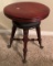 GLASS BALL CLAW FOOTED PIANO STOOL