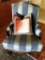 GREY & WHITE WING BACK CHAIR - CUSTOM MADE
