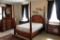 6PC CENTURY FURNITURE 4 POSTER QUEEN BEDROOM SUITE W/ MATT & BOX
