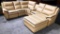 NEW GENUINE LEATHER IVORY COLOR POWER RECLINER SECTIONAL
