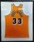 SIGNED KAREEM ADULT JABBAR - LAKER FRAMED JERSEY