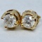 14KT YELLOW GOLD 1.00CTS DIAMOND STUD EARRINGS