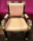 BLACK & GOLD LION CARVED THRONE ARM CHAIR