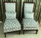 PAIR OF HIGH BACK WHITE & SILVER MATCHING CHAIRS FROM ESTATE