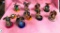 LOT OF 9 DRAGONS W/ LIGHT PEDESTAL BASE