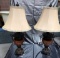 PAIR OF MATCHING LAMPS (CREAM COLOR SHADES)