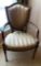 SINGLE GOLD STRIPPED OCCASIONAL ARM CHAIR (2 0F 2)