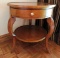 ROUND TOP END TABLE W/ DRAWER