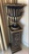 NICE GOLD & BLACK URN WITH PEDESTAL