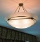 WHITE SHADE CHANDELIER FROM ESTATE ( 4700.00)