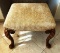 MAHOGANY LEG GOLD PAINTED ORNATE CARVED FOOTSTOOL
