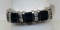 14KT WHITE GOLD BLUE SAPPHIRE AND DIAMOND RING 4.8GRS