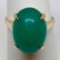 14KT GOLD APPLE JADE RING