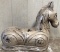 WOOD CARVED DECORATIVE HORSE FROM ESTATE