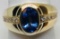 14KT YELLOW GOLD 2.00CTS TANZANITE AND DIAMOND RING 7.9GRS