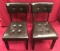 PAIR OF MATCHING SIDE CHAIRS - BROWN