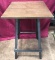 NEW SQUARE COUNTER HIGH METAL & WOOD TOP TABLE