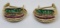 14KT YELLOW GOLD EMERALD/RUBY/SAPPHIRE/DIAMOND EARRINGS 5.5GRS