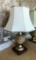 SILVER COLOR TABLE LAMP WITH SHADE
