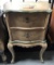 HAND PAINTED 2 DRAWER END TABLE COMMODE