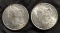 LOT OF (2) MORGAN SILVER DOLLARS  - SEE PICS FOR YEARS & CONDITION