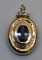 14KT YELLOW GOLD TANZANITE AND DIAMOND PENDANT