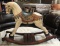 DECORATIVE WHITE ROCKING HORSE